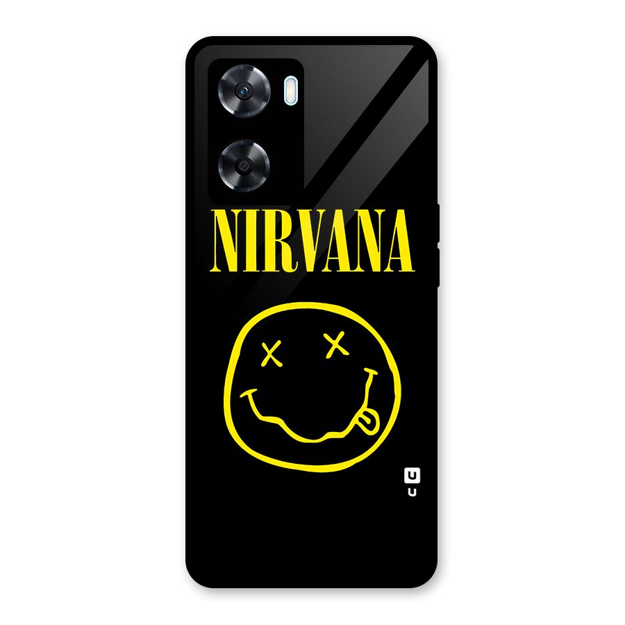 Nirvana Smiley Glass Back Case for Oppo A77