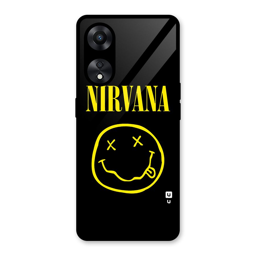 Nirvana Smiley Glass Back Case for Oppo A78