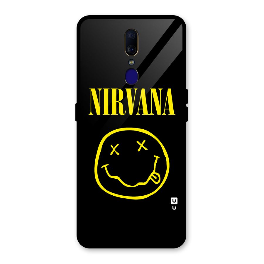 Nirvana Smiley Glass Back Case for Oppo F11