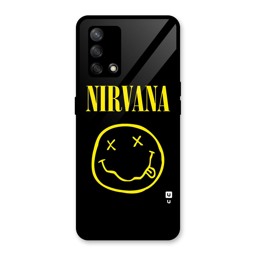 Nirvana Smiley Glass Back Case for Oppo F19