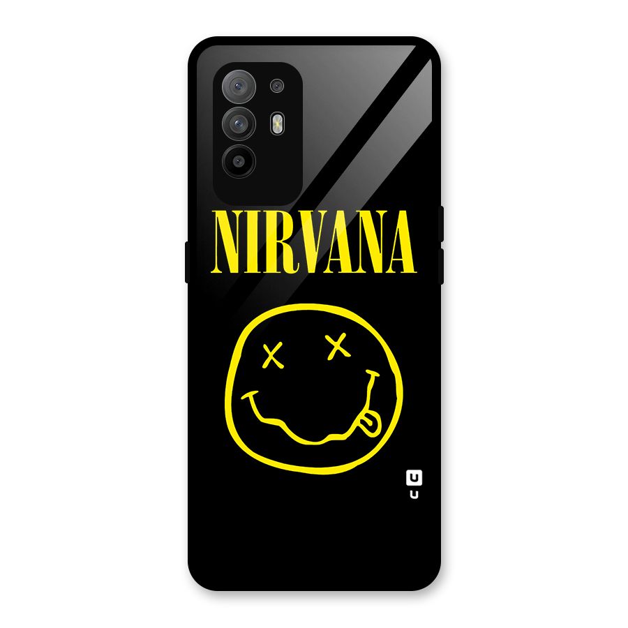 Nirvana Smiley Glass Back Case for Oppo F19 Pro Plus 5G
