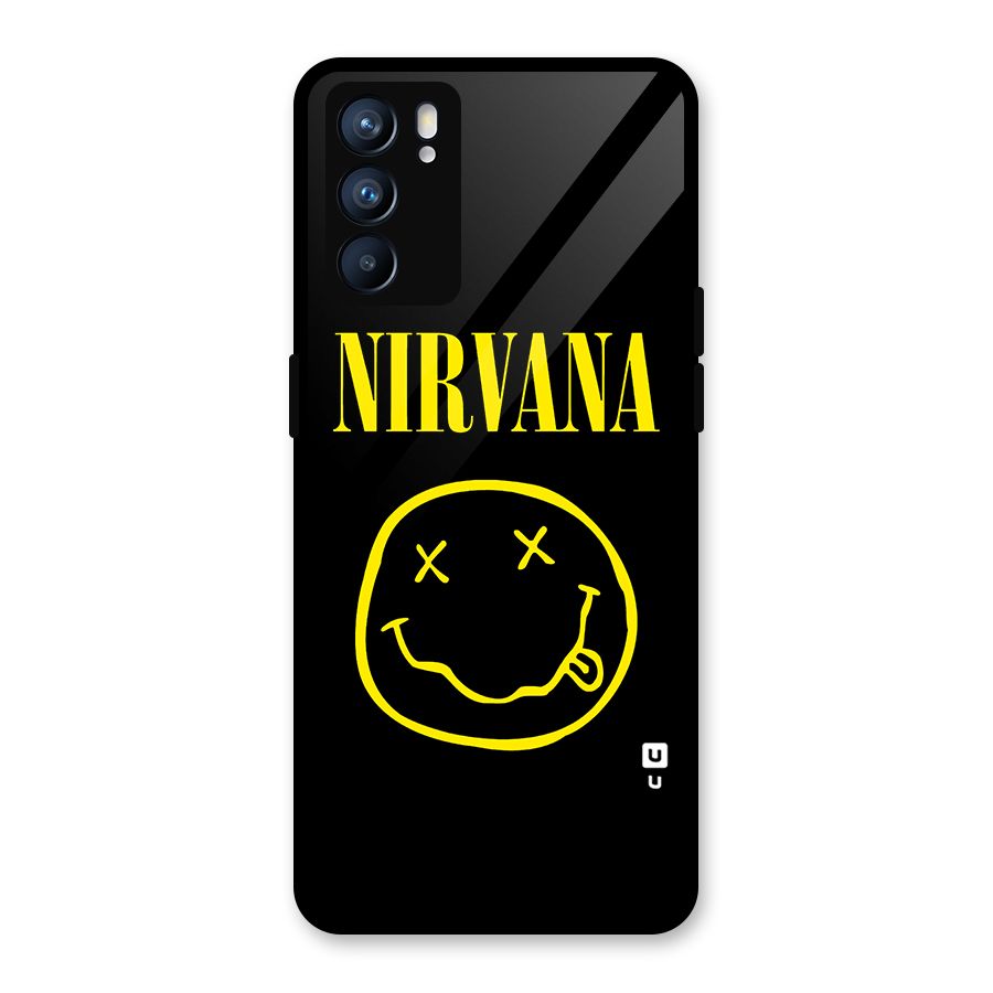 Nirvana Smiley Glass Back Case for Oppo Reno6 5G