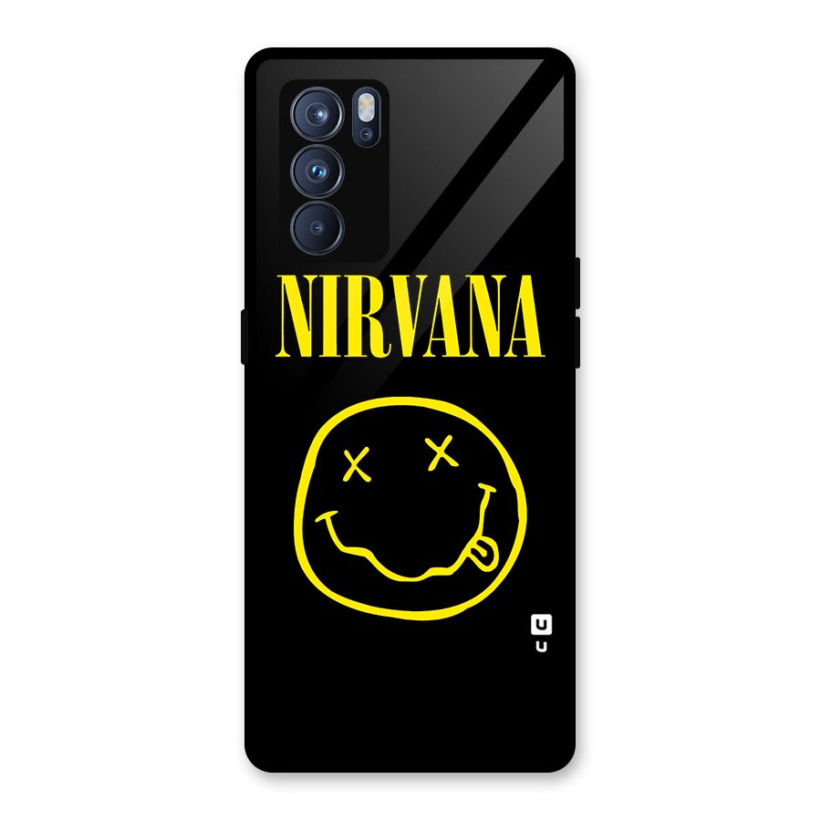 Nirvana Smiley Glass Back Case for Oppo Reno6 Pro 5G