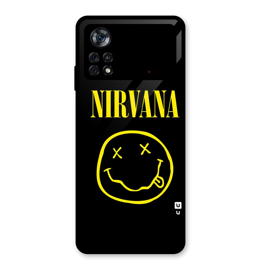 Nirvana Smiley Glass Back Case for Poco X4 Pro 5G