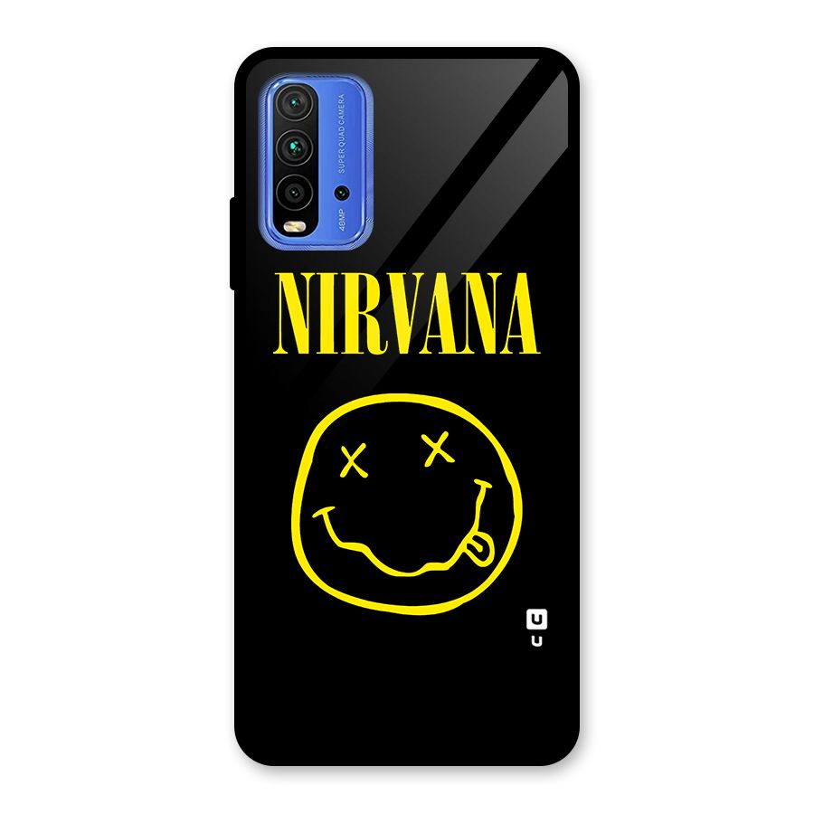 Nirvana Smiley Glass Back Case for Redmi 9 Power