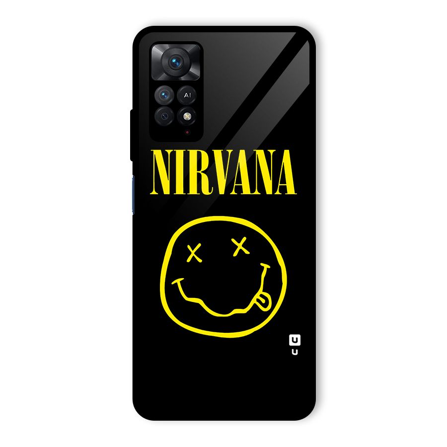 Nirvana Smiley Glass Back Case for Redmi Note 11 Pro