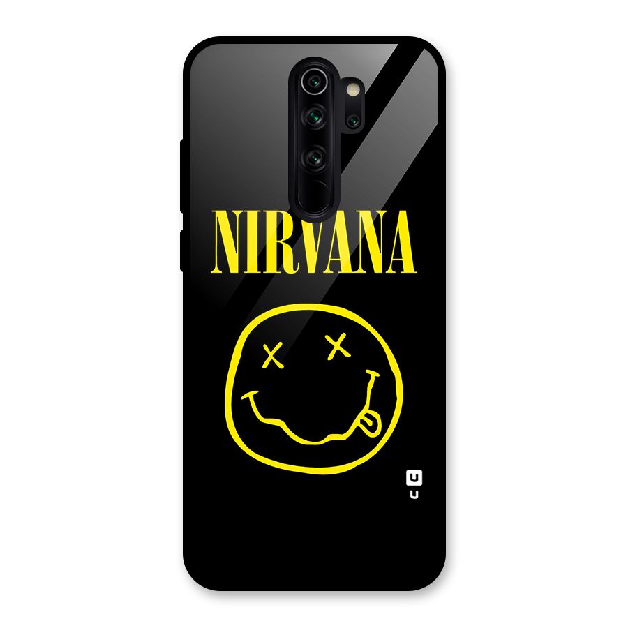 Nirvana Smiley Glass Back Case for Redmi Note 8 Pro