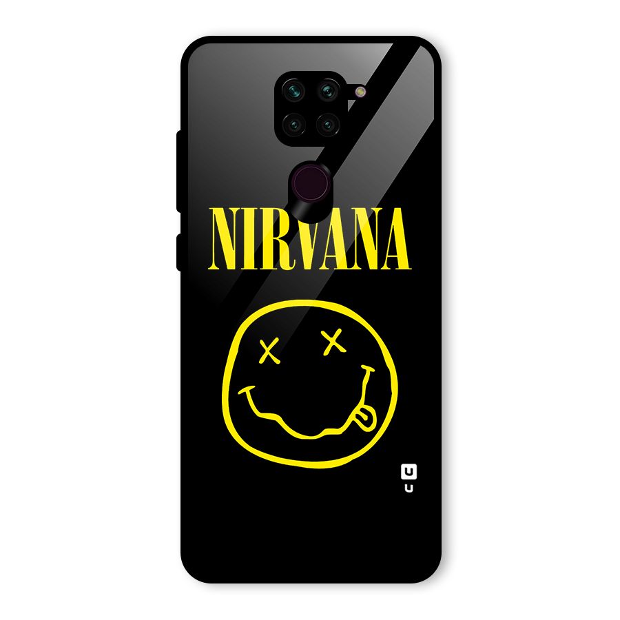 Nirvana Smiley Glass Back Case for Redmi Note 9
