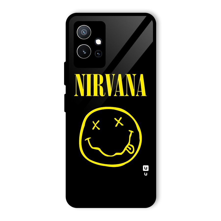 Nirvana Smiley Glass Back Case for Vivo T1 5G