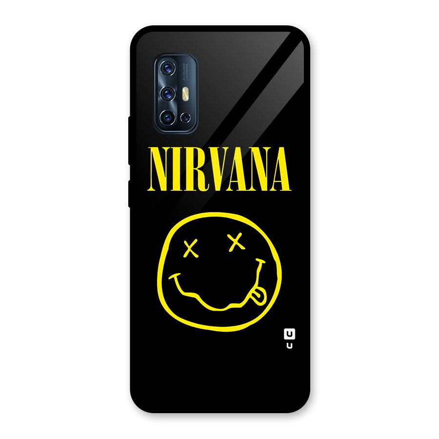 Nirvana Smiley Glass Back Case for Vivo V17