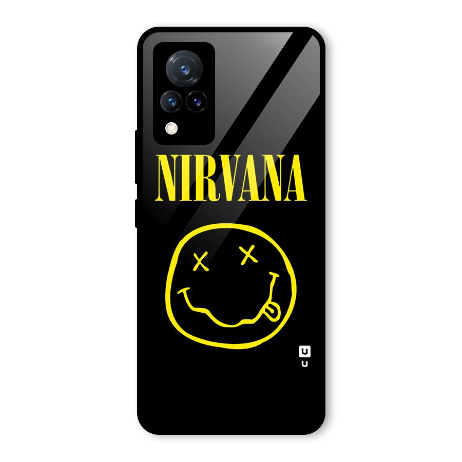 Nirvana Smiley Glass Back Case for Vivo V21 5G