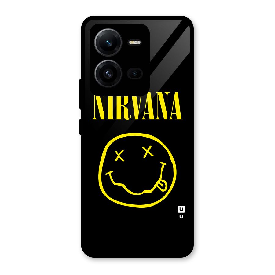 Nirvana Smiley Glass Back Case for Vivo V25