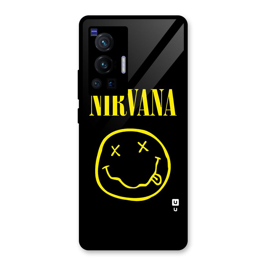 Nirvana Smiley Glass Back Case for Vivo X70 Pro