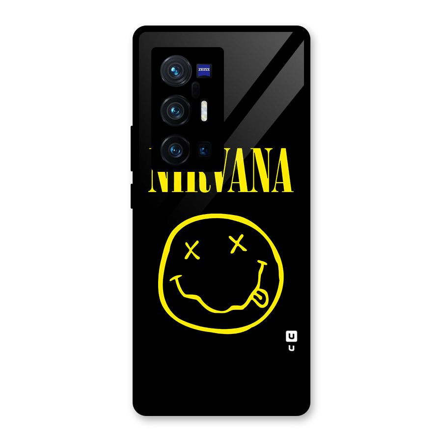 Nirvana Smiley Glass Back Case for Vivo X70 Pro Plus