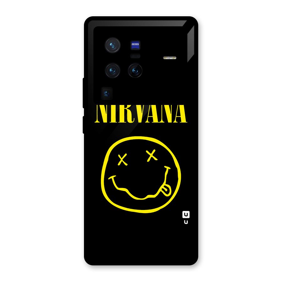 Nirvana Smiley Glass Back Case for Vivo X80 Pro