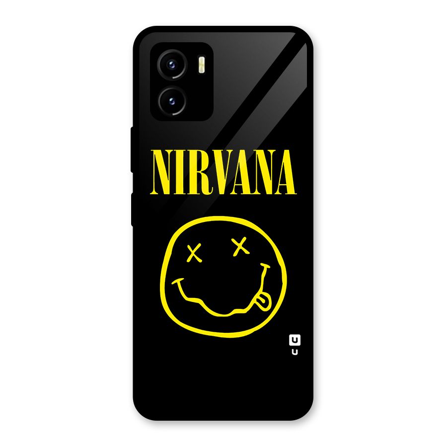 Nirvana Smiley Glass Back Case for Vivo Y15s