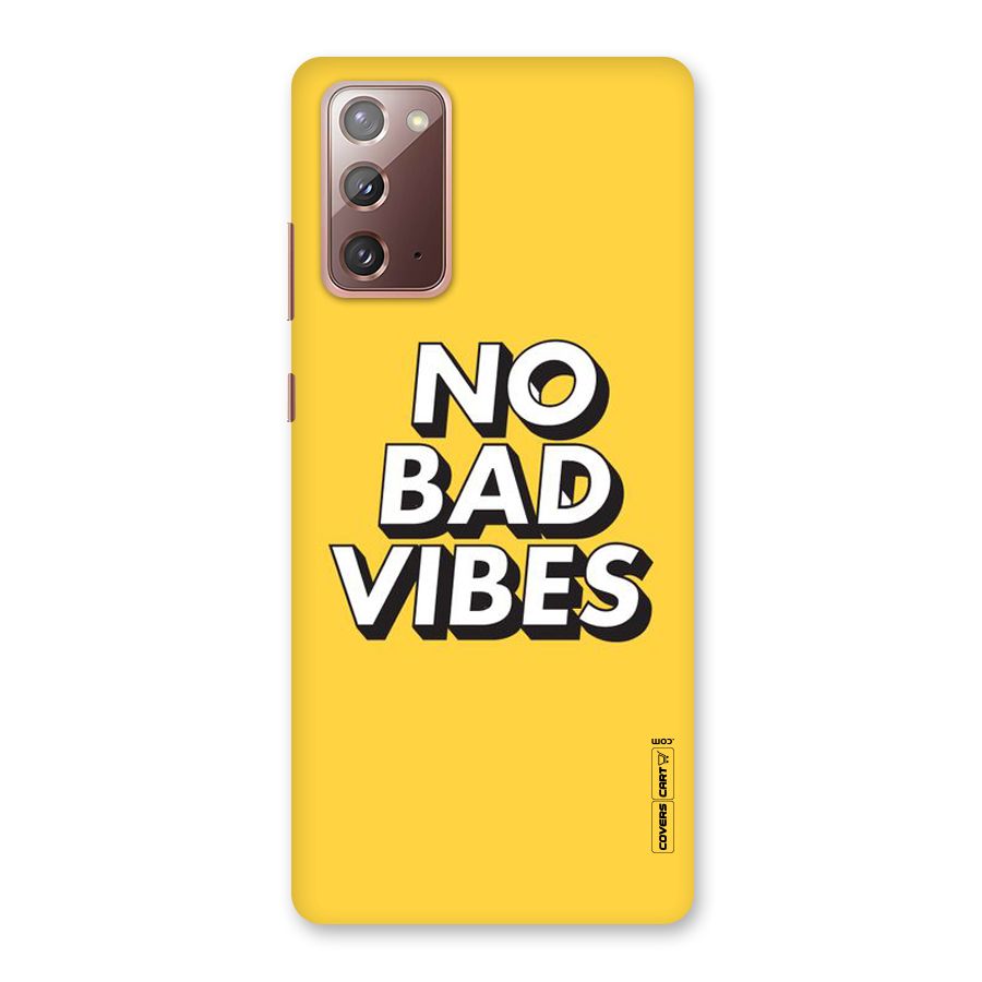 No Bad Vibes Back Case for Galaxy Note 20