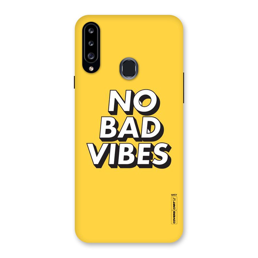 No Bad Vibes Back Case for Samsung Galaxy A20s