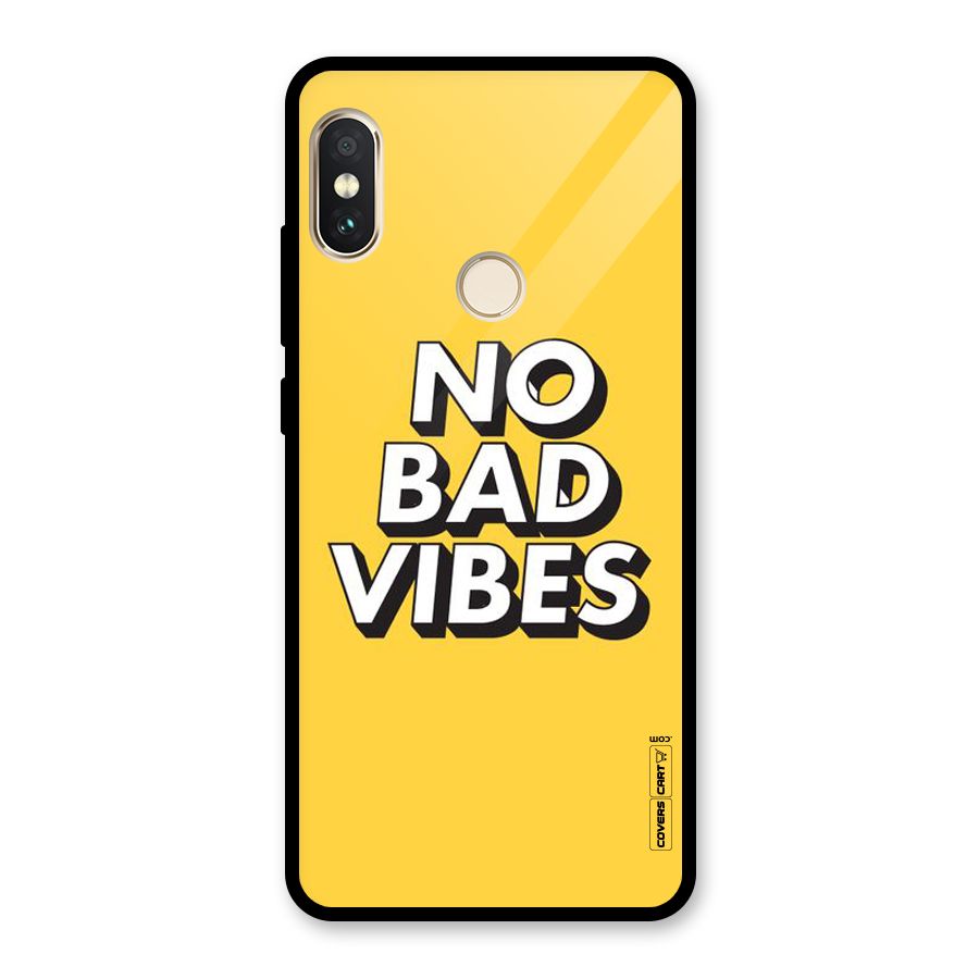 No Bad Vibes Glass Back Case for Redmi Note 5 Pro