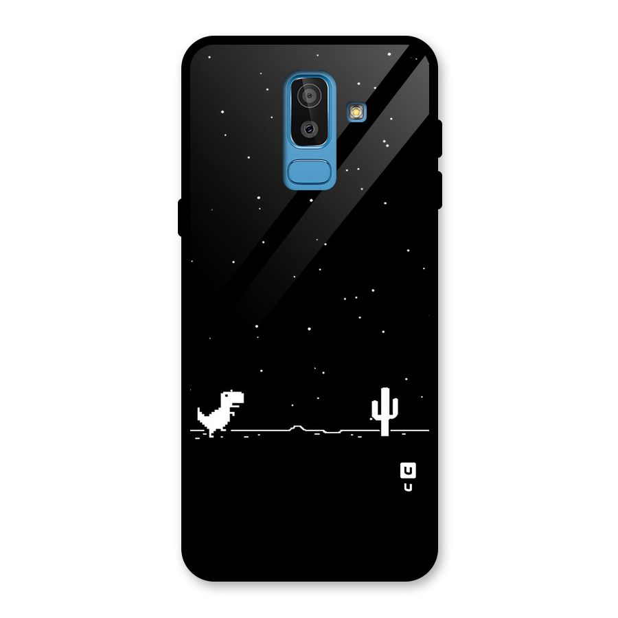 No Connection Night Glass Back Case for Galaxy J8