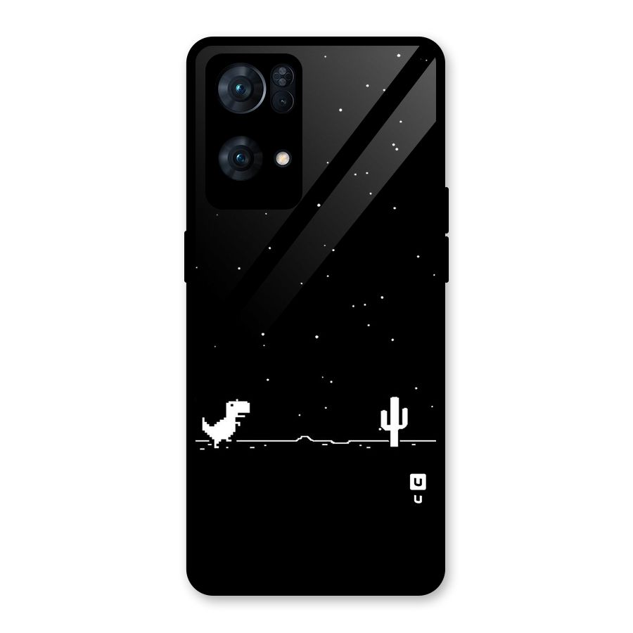No Connection Night Glass Back Case for Oppo Reno7 Pro 5G