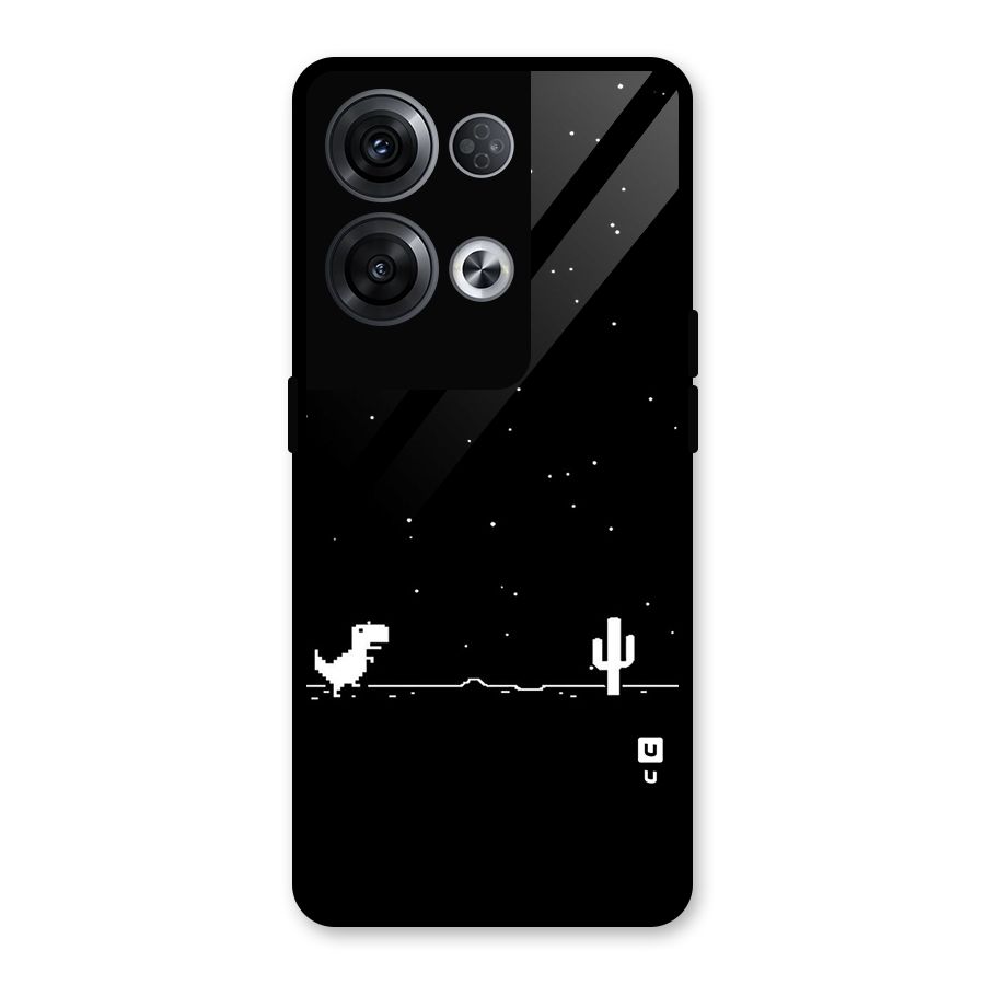 No Connection Night Glass Back Case for Oppo Reno8 Pro 5G