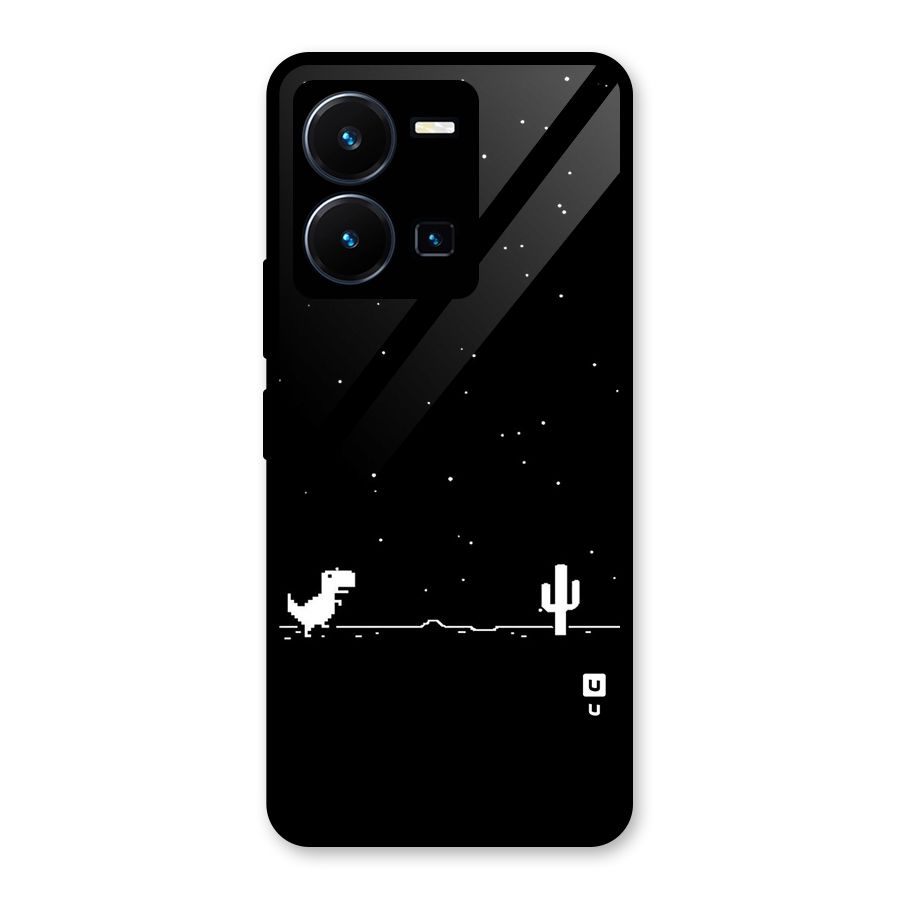 No Connection Night Glass Back Case for Vivo Y35