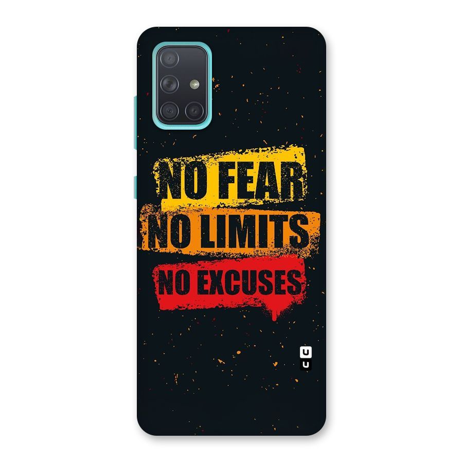 No Fear No Limits Back Case for Galaxy A71