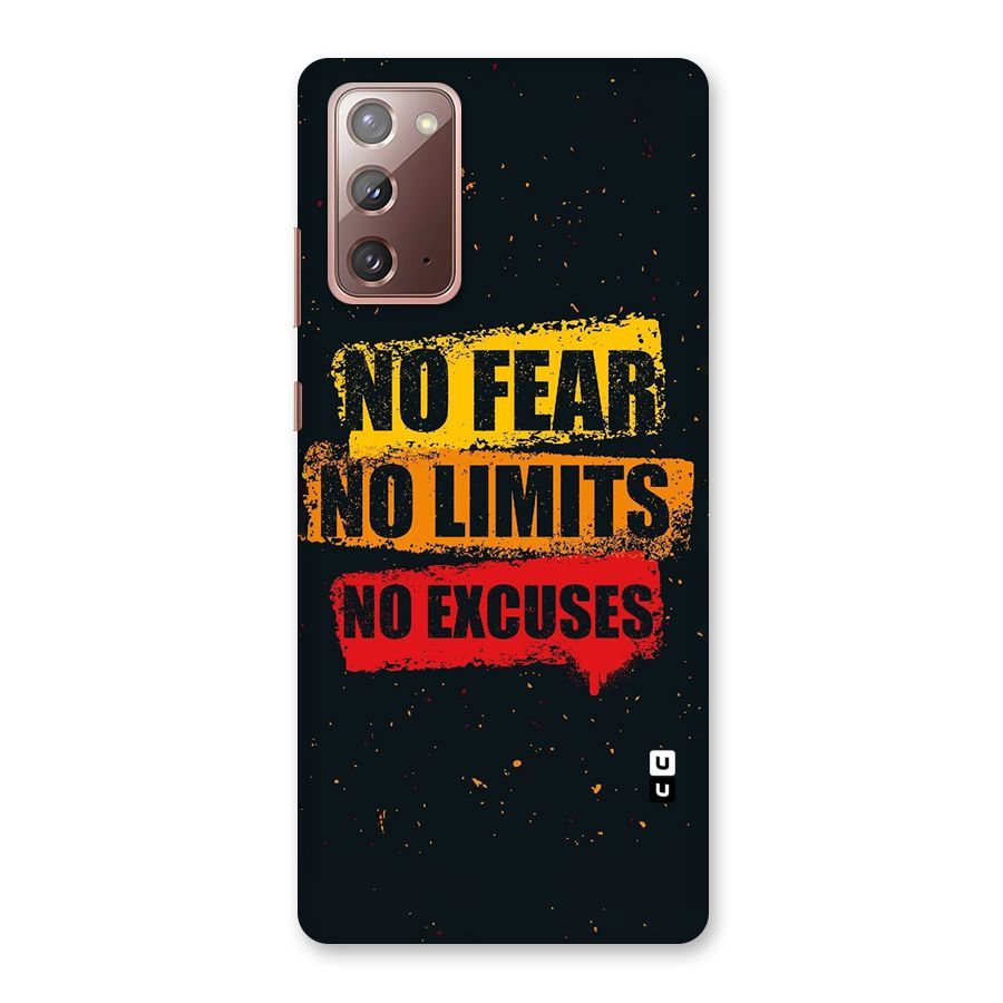 No Fear No Limits Back Case for Galaxy Note 20