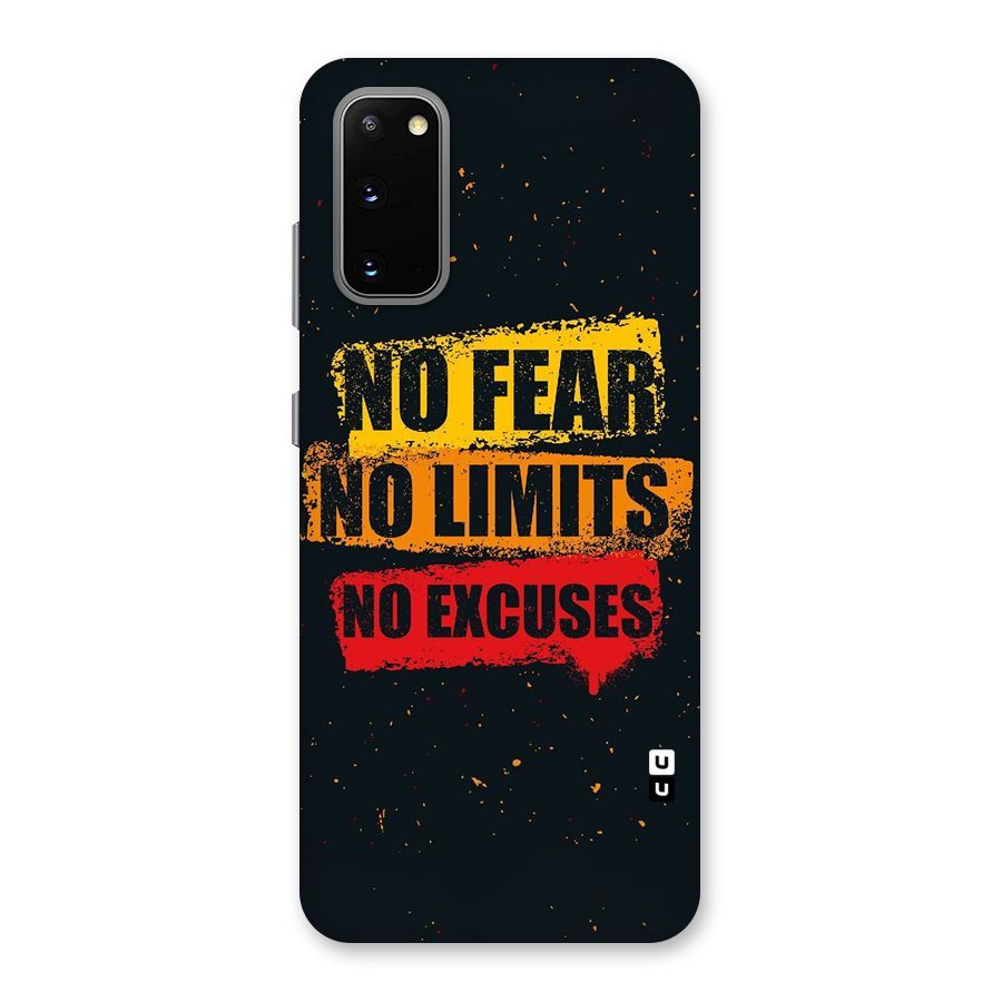 No Fear No Limits Back Case for Galaxy S20