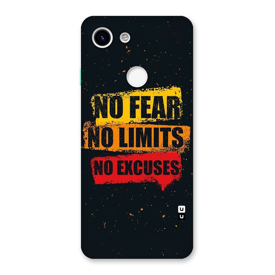 No Fear No Limits Back Case for Google Pixel 3