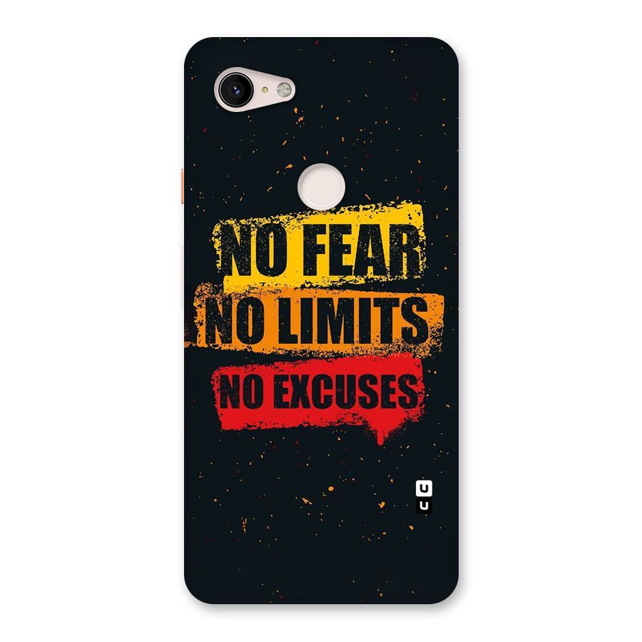 No Fear No Limits Back Case for Google Pixel 3 XL