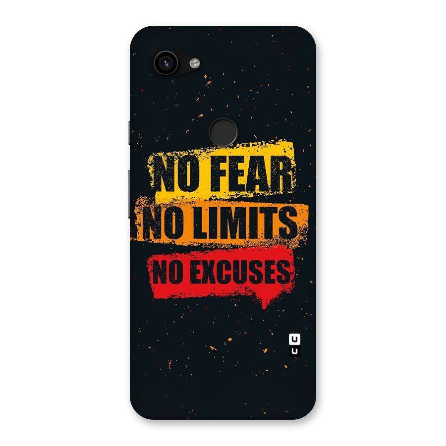 No Fear No Limits Back Case for Google Pixel 3a XL