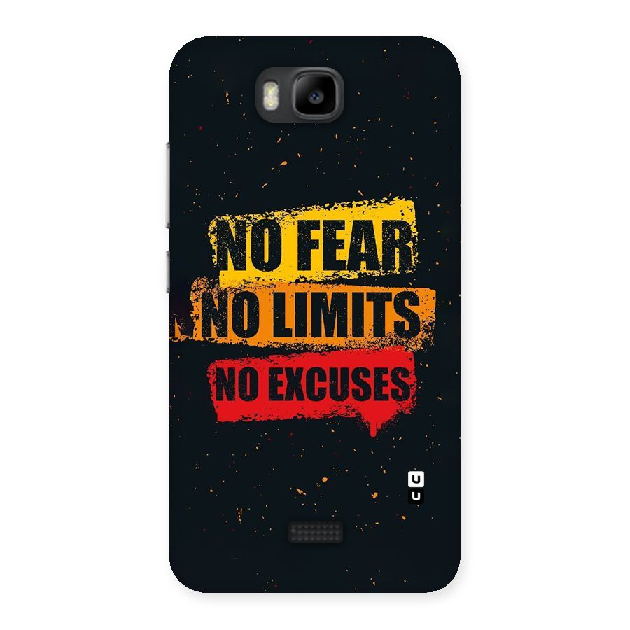 No Fear No Limits Back Case for Honor Bee