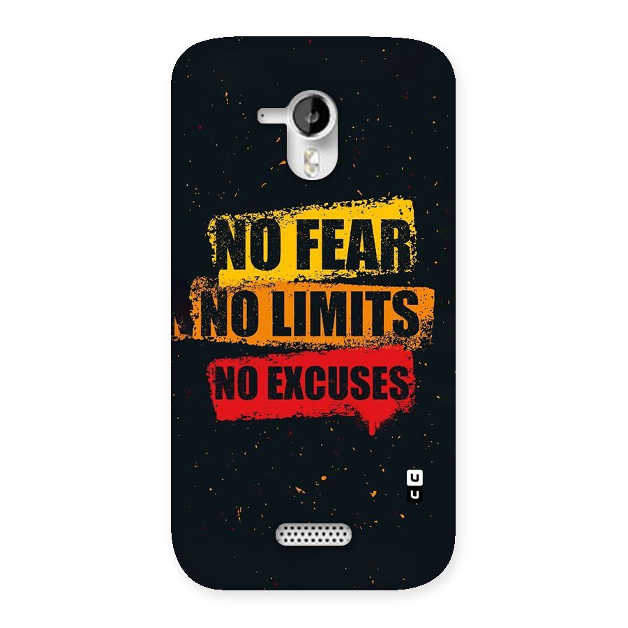 No Fear No Limits Back Case for Micromax Canvas HD A116