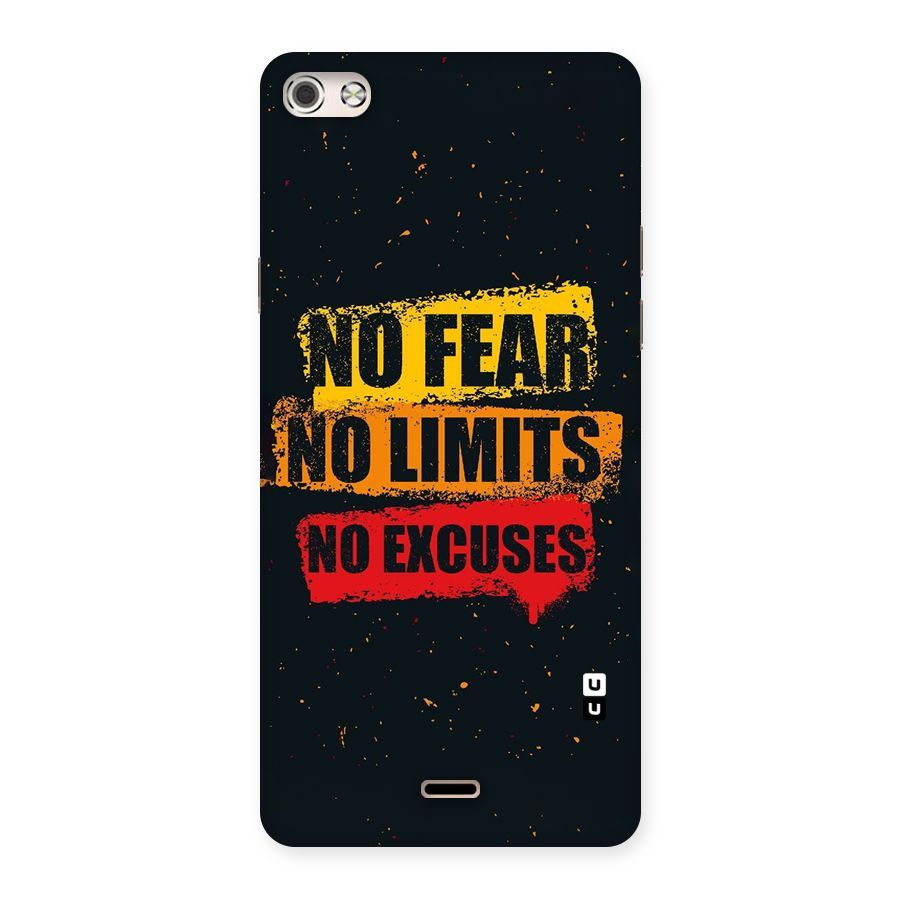 No Fear No Limits Back Case for Micromax Canvas Silver 5