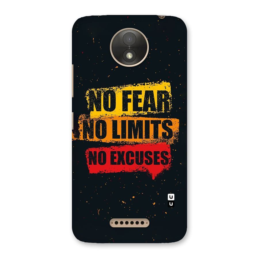No Fear No Limits Back Case for Moto C Plus