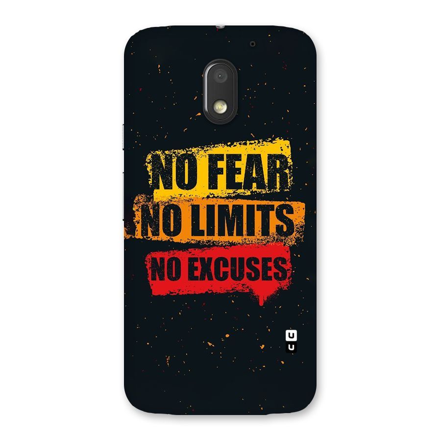 No Fear No Limits Back Case for Moto E3 Power