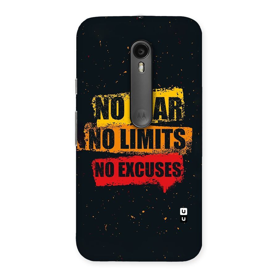 No Fear No Limits Back Case for Moto G3