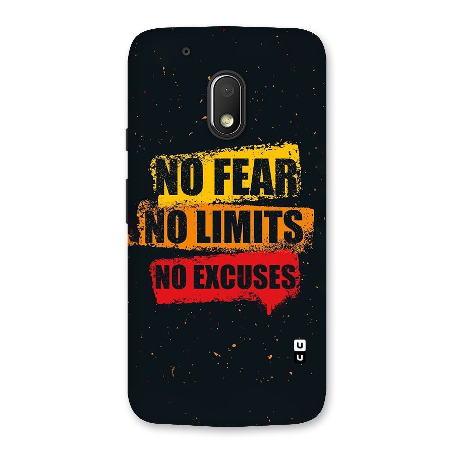 No Fear No Limits Back Case for Moto G4 Play