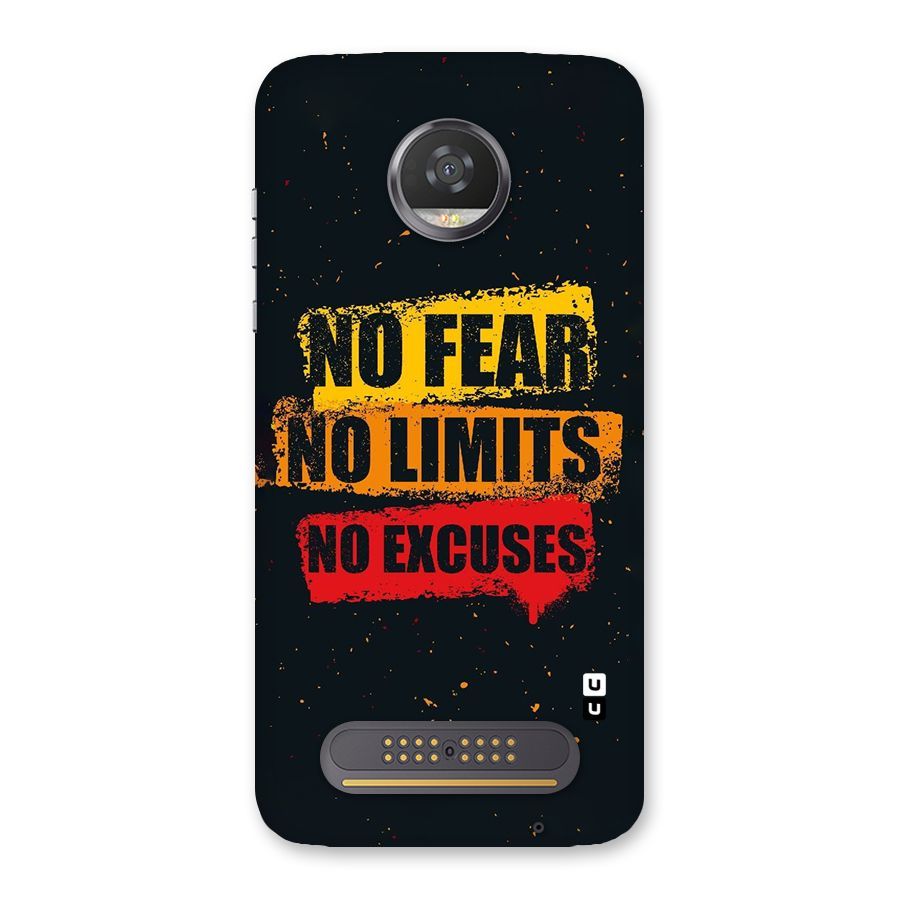 No Fear No Limits Back Case for Moto Z2 Play