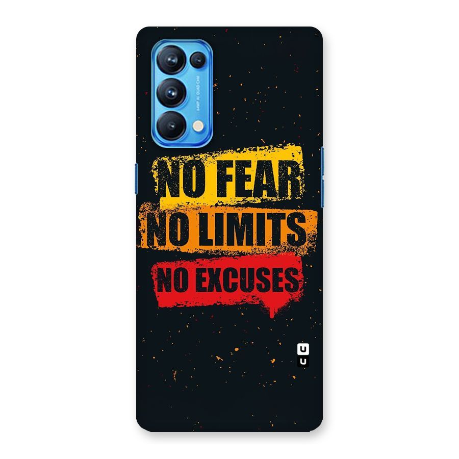 No Fear No Limits Back Case for Oppo Reno5 Pro 5G