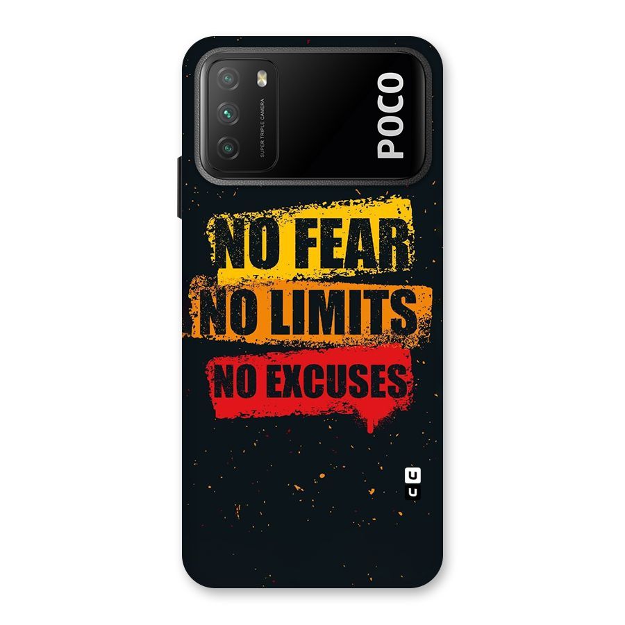 No Fear No Limits Back Case for Poco M3