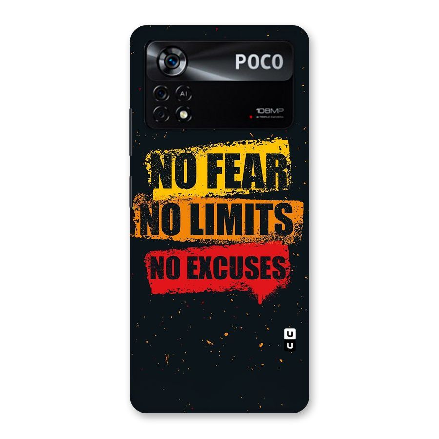 No Fear No Limits Back Case for Poco X4 Pro 5G