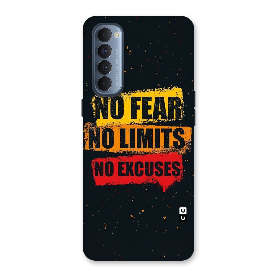 No Fear No Limits Back Case for Reno4 Pro
