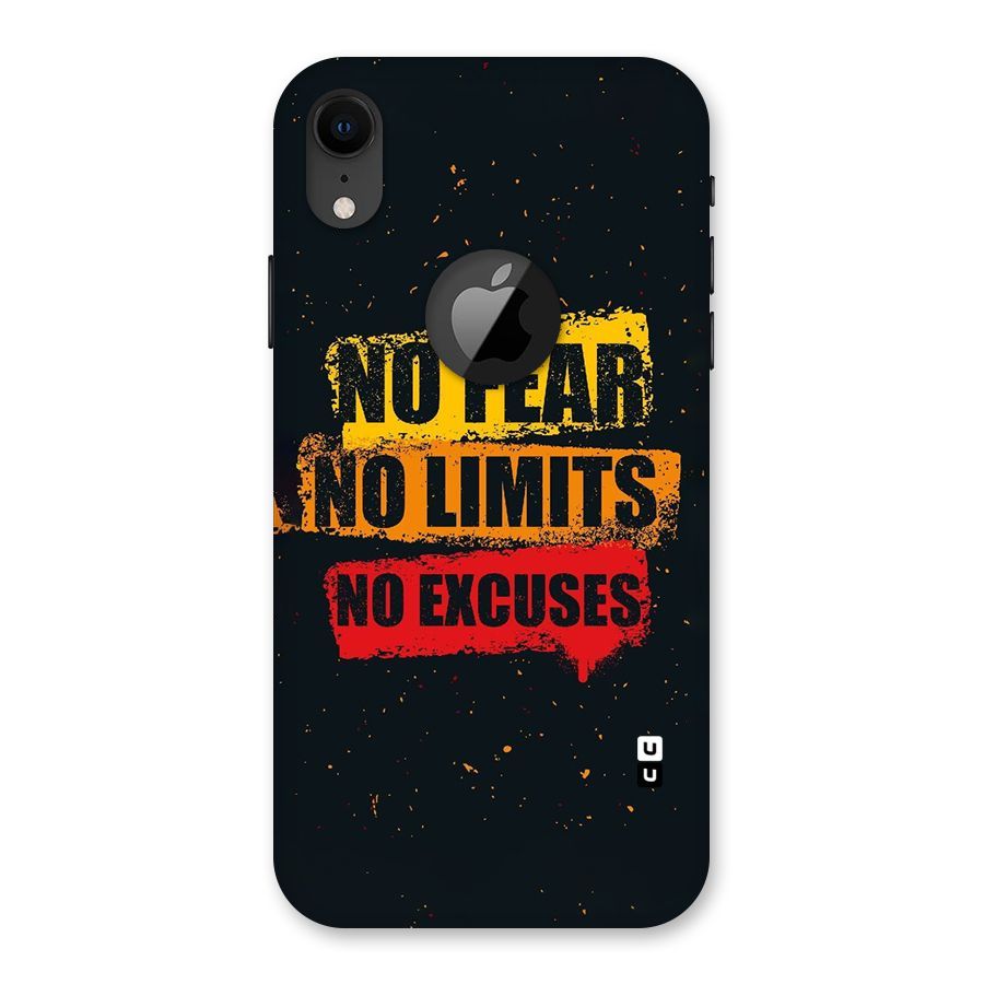 No Fear No Limits Back Case for iPhone XR Logo Cut