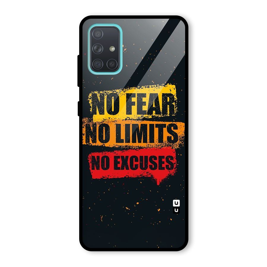 No Fear No Limits Glass Back Case for Galaxy A71