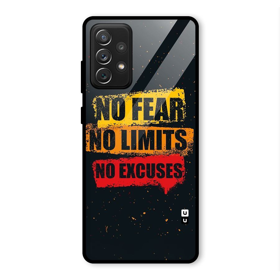 No Fear No Limits Glass Back Case for Galaxy A72