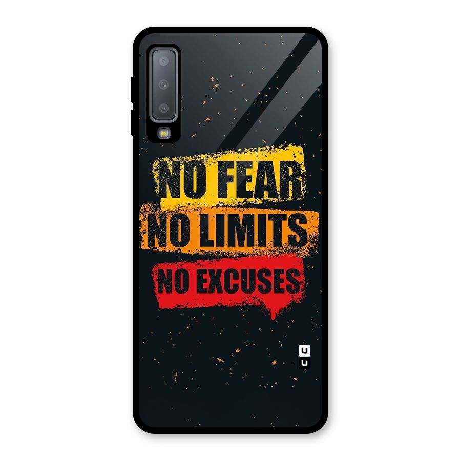 No Fear No Limits Glass Back Case for Galaxy A7 (2018)