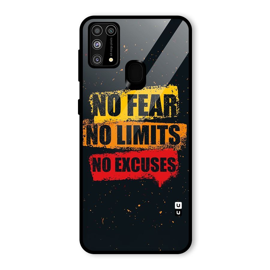 No Fear No Limits Glass Back Case for Galaxy F41